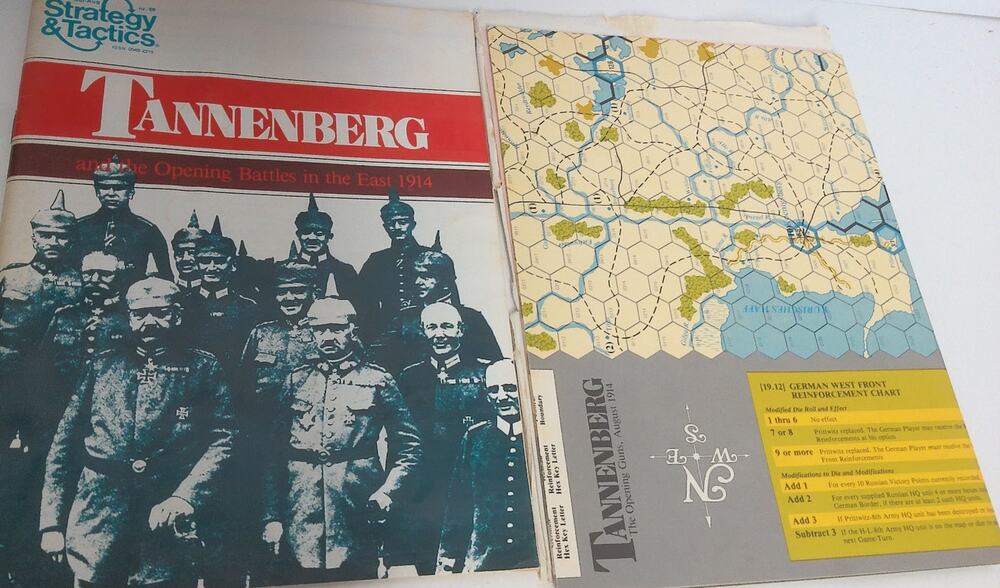 Vtg Strategy Tactics Magazine Game Tannenberg Map Complete Unpunched